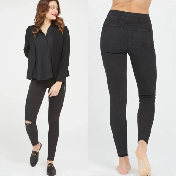 NEW Spanx Vintage Distressed Ankle Skinny Jeans - Picture 1 of 10